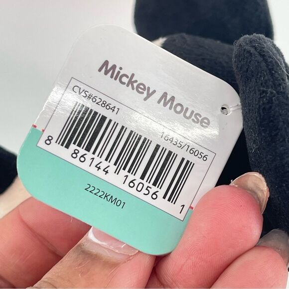 Disney Mickey and Minnie Mouse Red White Hearts Valentine 10” Bean Plush Set - Picture 12 of 15